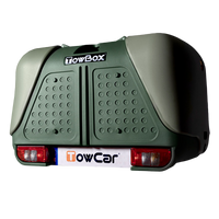 Transportboks for anhængertræk TowBox V2 grøn