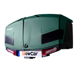 Transportboks for anhængertræk TowBox V3 grøn