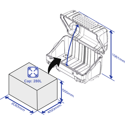 Bagageboks TowBox V1 sort