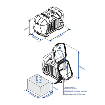 Transportboks for anhængertræk TowBox V2 grå