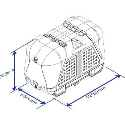 Bagageboks TowBox V2 sort