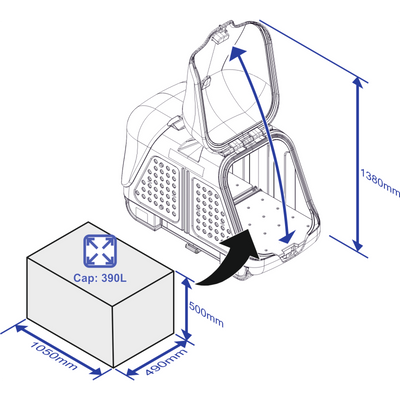 Bagageboks TowBox V2 sort