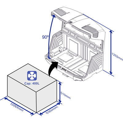 Bagageboks TowBox V3 sort
